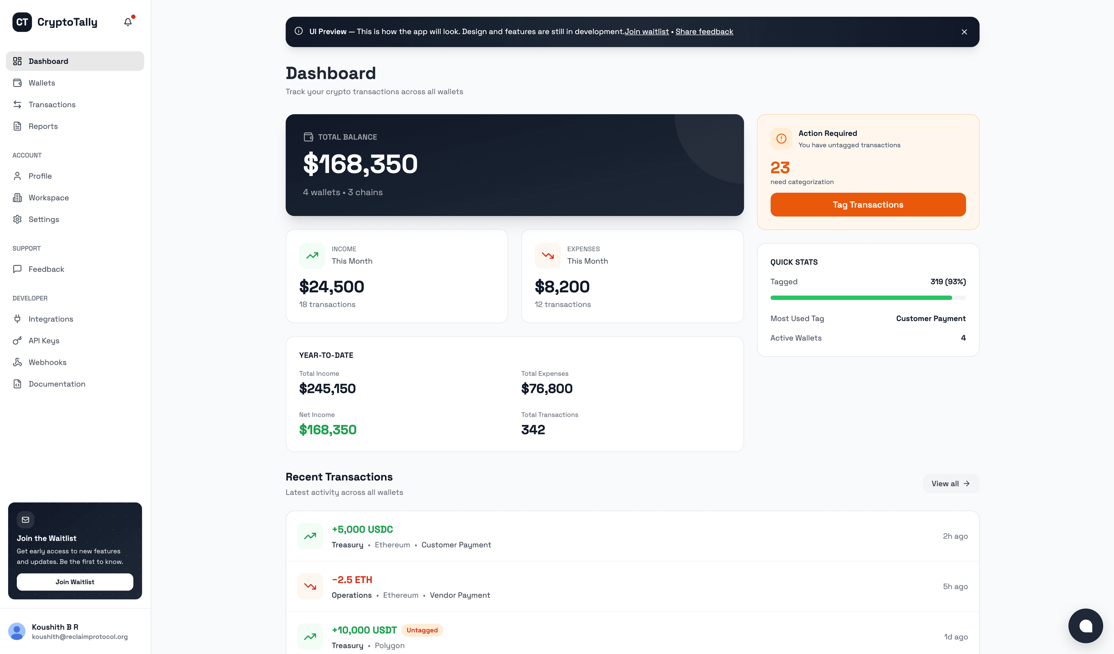 Cryptotally screenshot 3