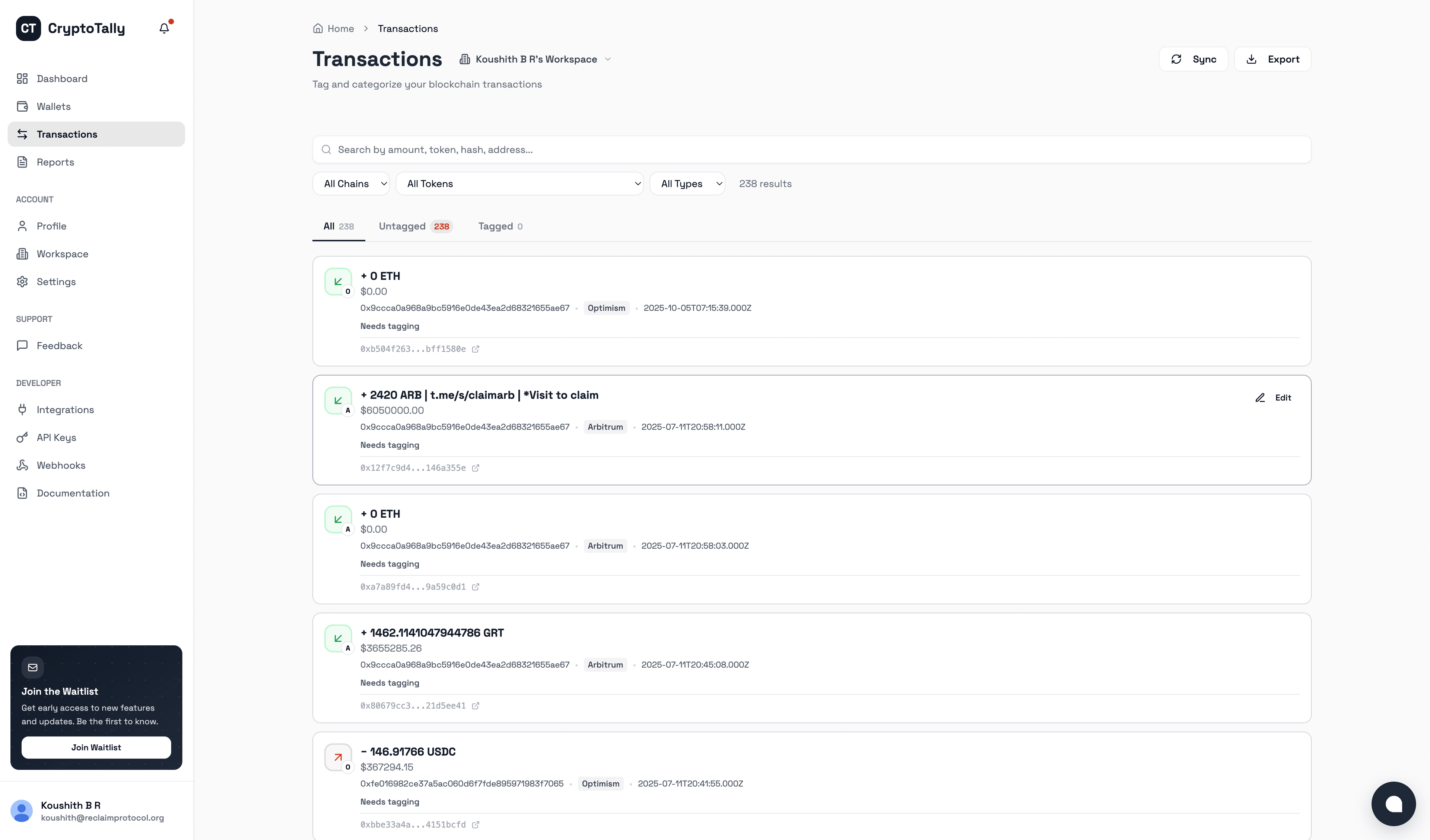 Cryptotally screenshot 5