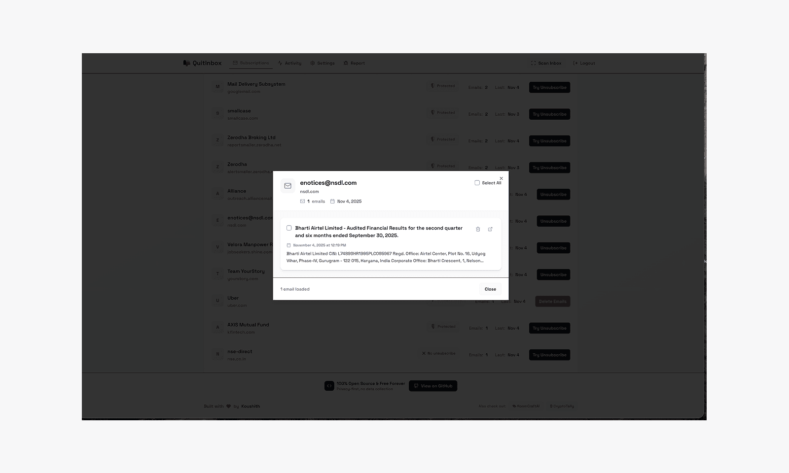 QuiteInbox screenshot 5