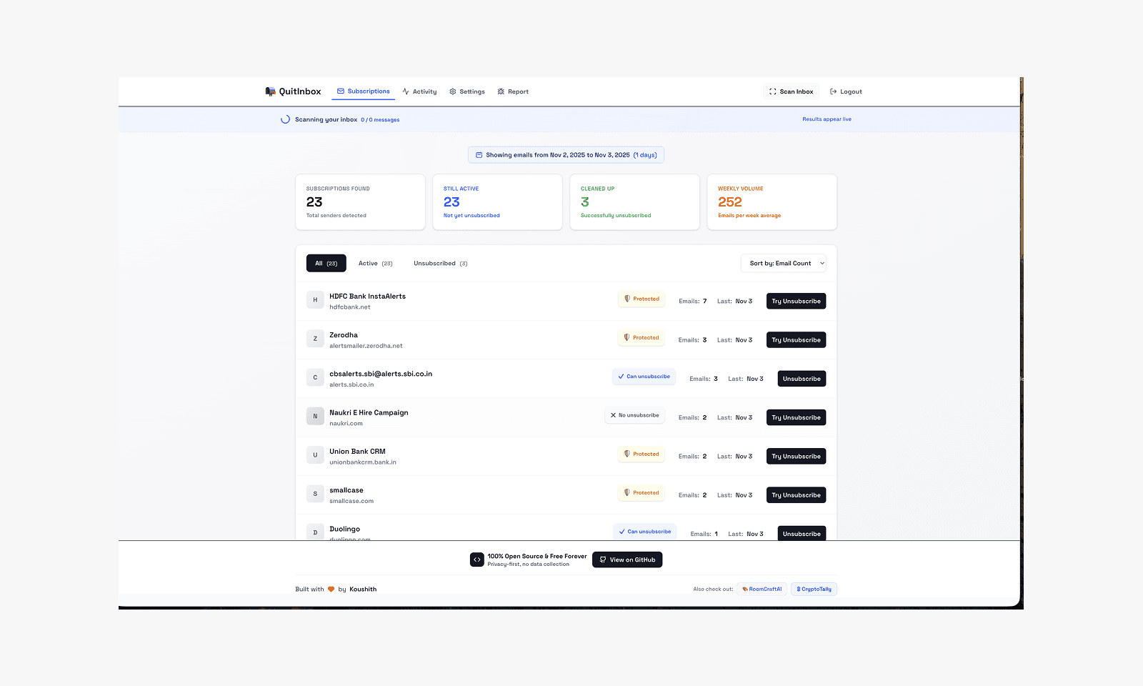 QuiteInbox screenshot 4